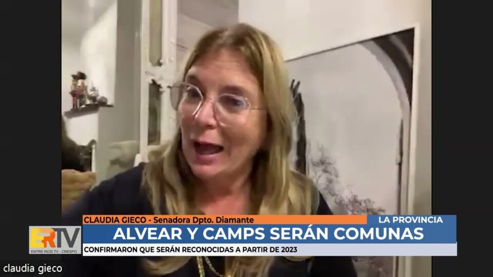Gieco y Cáceres celebraron la determinación que Camps y Gral. Alvear declaradas Comunas