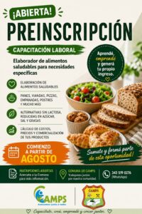 PREINSCRIPCIÓN CURSO «ELABORADOR DE ALIMENTOS SALUDABLES PARA NECESIDADES ESPECÍFICAS «